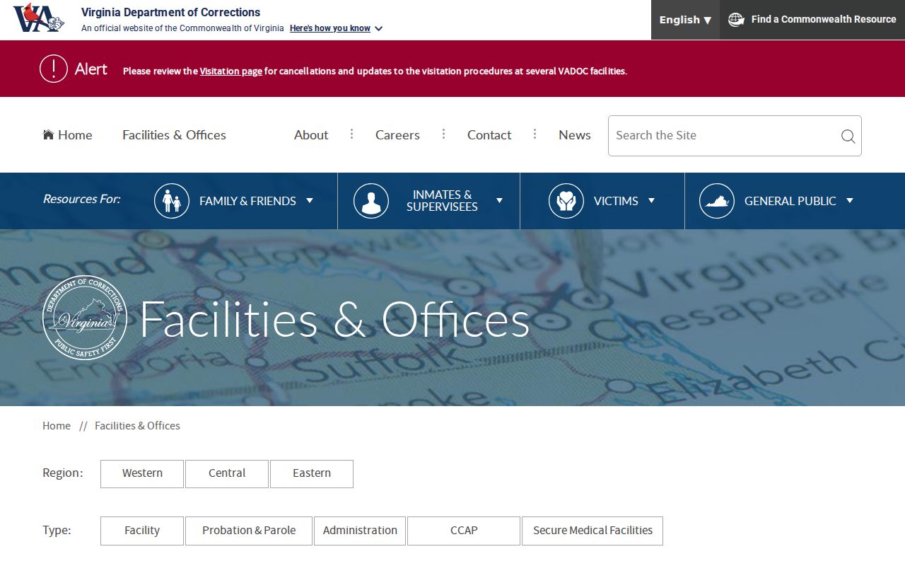 Gloucester District 5 supervision office for King and Queen County arrest cases
